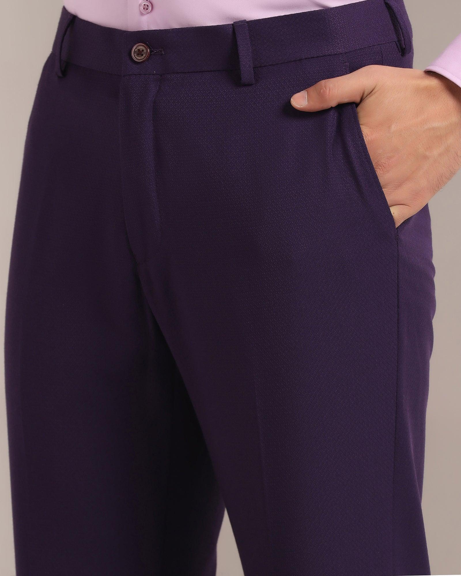 Buy Henry & Smith Dark Purple Stretch Washed Men Chino Pants at Amazon.in